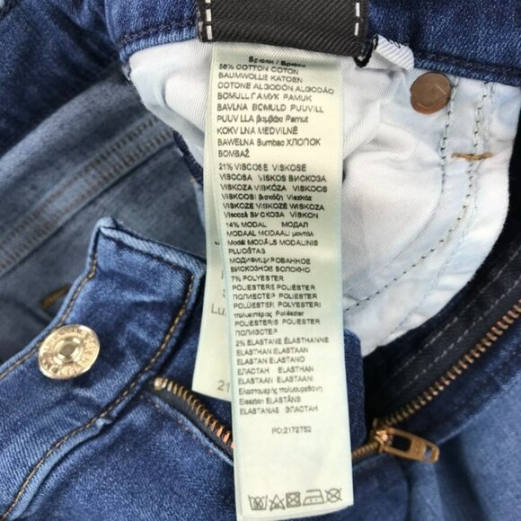 7FAM Womens Size 26 Slim Illusion Raw Hem Cropped Skinny Jeans w/ 23" Inseam - Picture 8 of 16